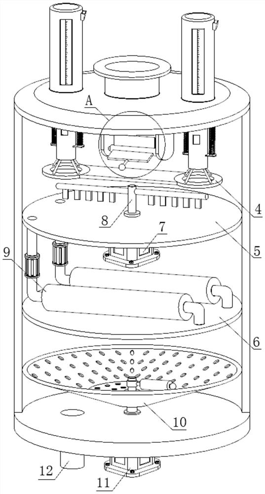 Decolorizing and filtering device in paracetamol preparation process and decolorizing and filtering method of decolorizing and filtering device