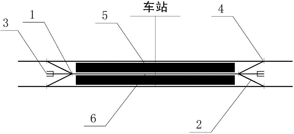 Underground station structure with stop line in urban rail transit project