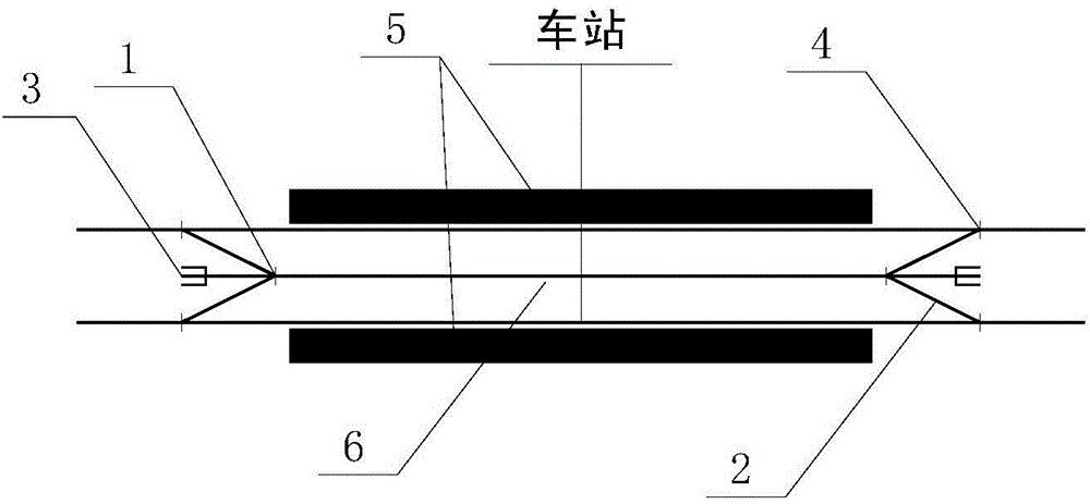 Underground station structure with stop line in urban rail transit project