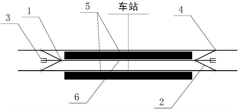 Underground station structure with stop line in urban rail transit project