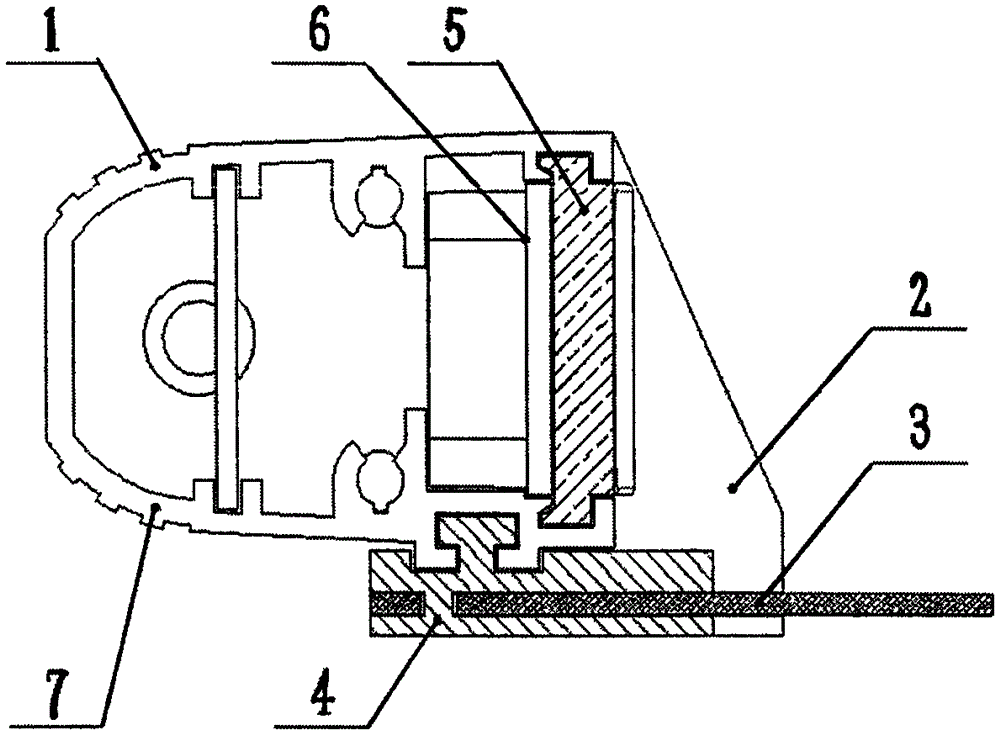 Buckle-type warning lamp preventing internal scattering