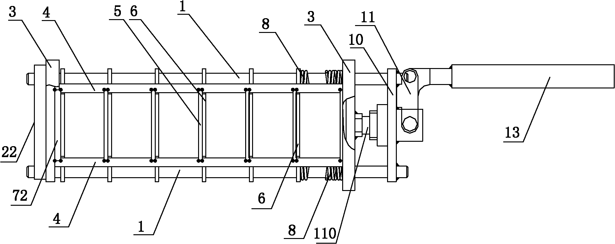 Rapid clamping mould box for battery pack welding