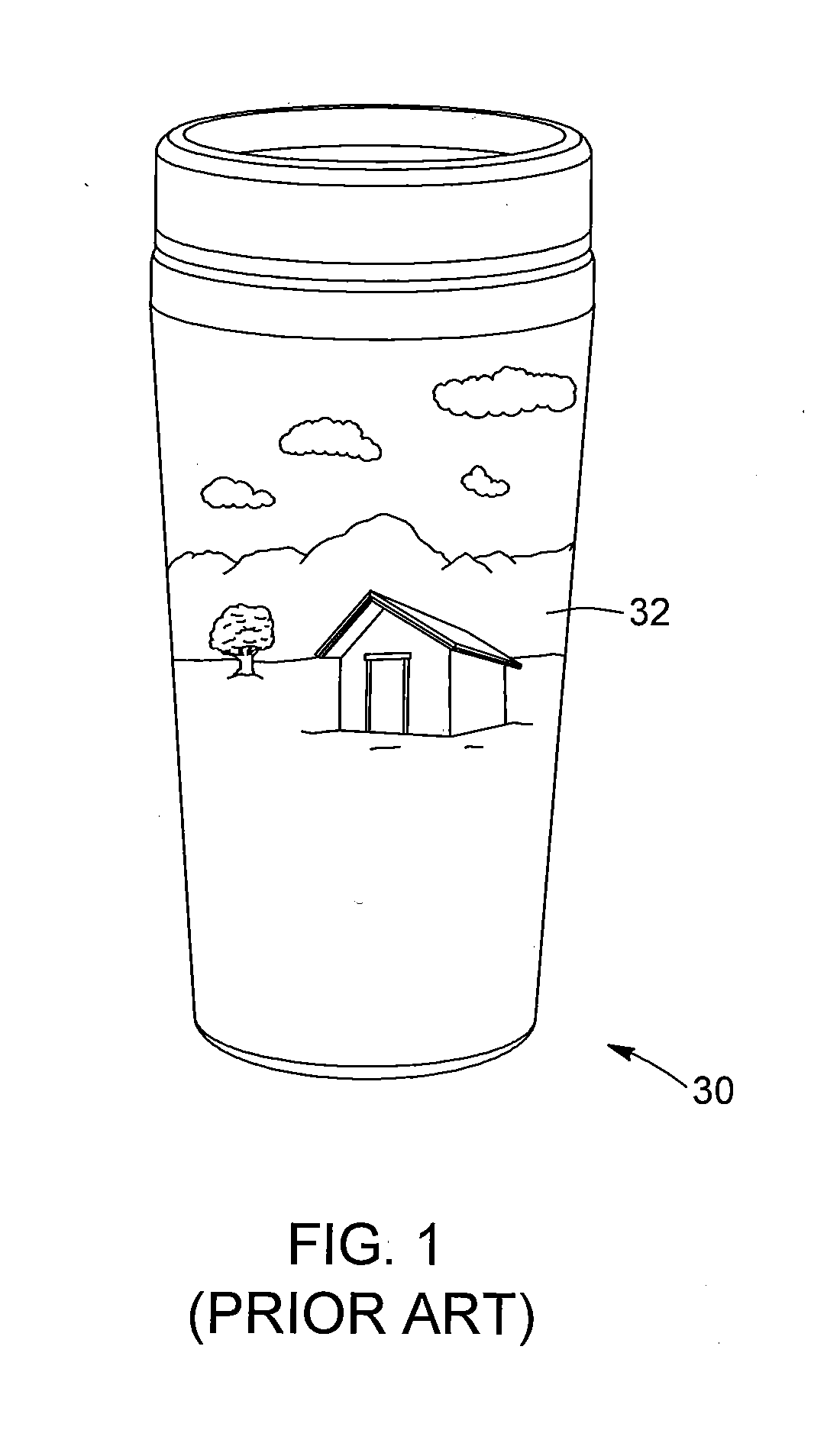 Method for geometric image transformation based on a mug geometry