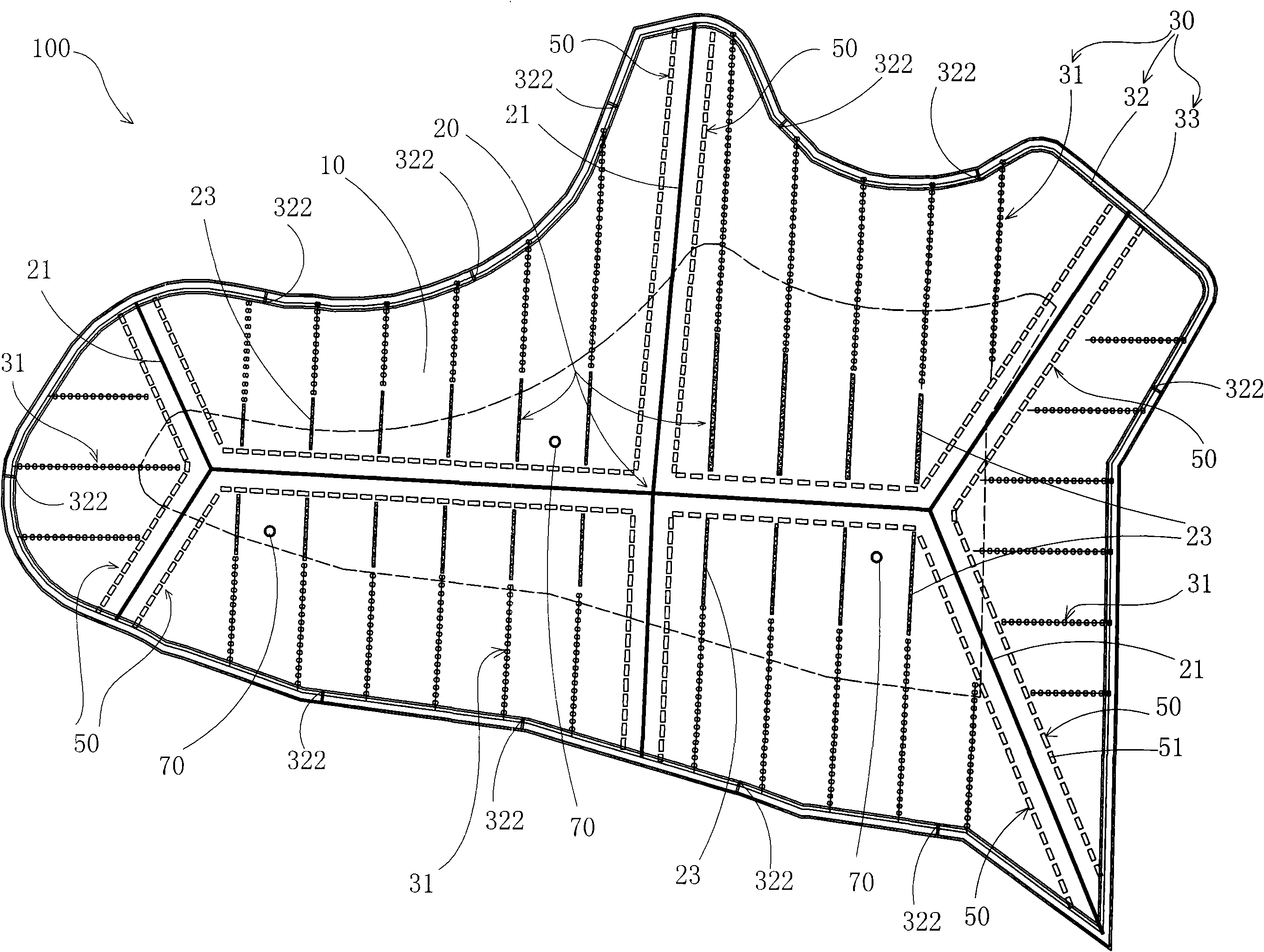 Wet construction method for coverage system of refuse landfill sewage adjusting tank