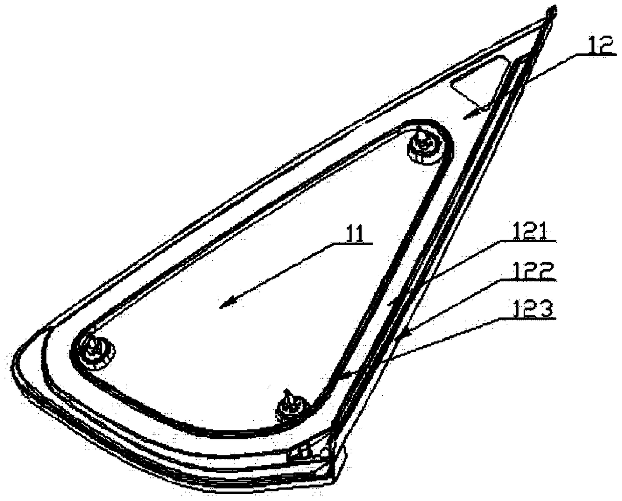 Method for forming automotive glass bezel, window and mold