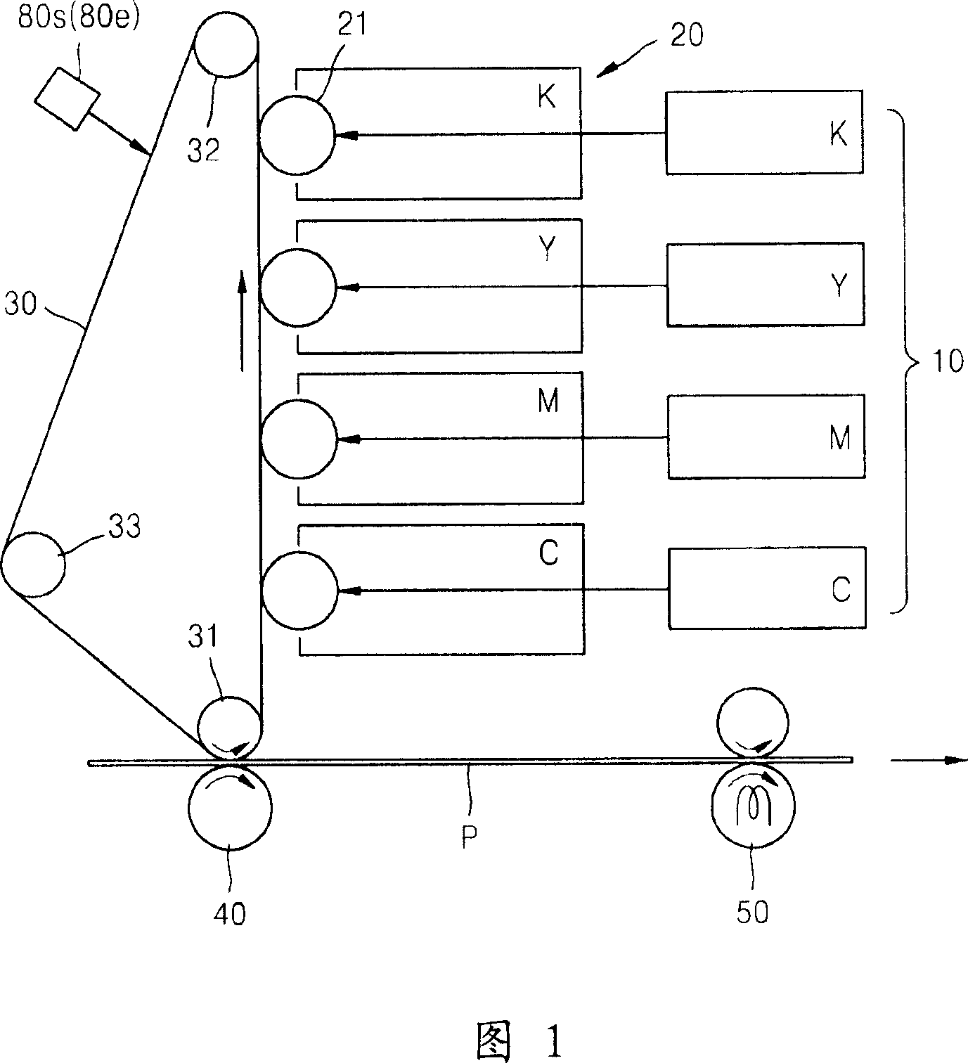 Printer including unit for detecting color registration error and method of detecting color registration error