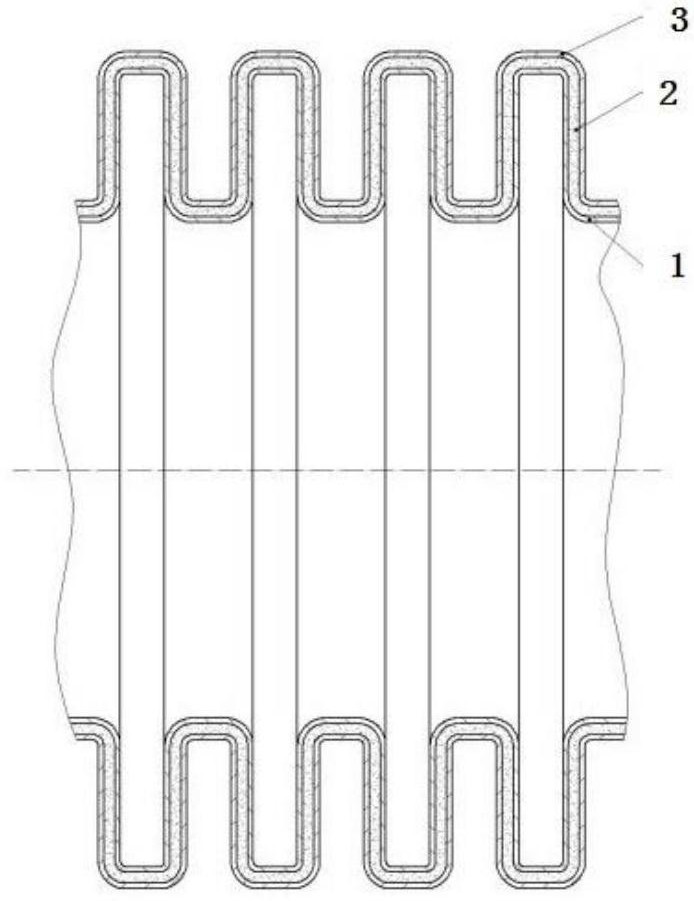 Multi-layer co-extrusion electromagnetic shielding fluoroplastic electric insulation corrugated pipe and preparation method thereof