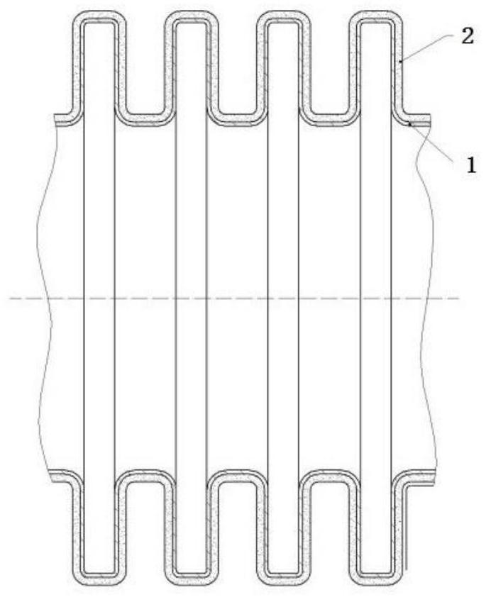 Multi-layer co-extrusion electromagnetic shielding fluoroplastic electric insulation corrugated pipe and preparation method thereof