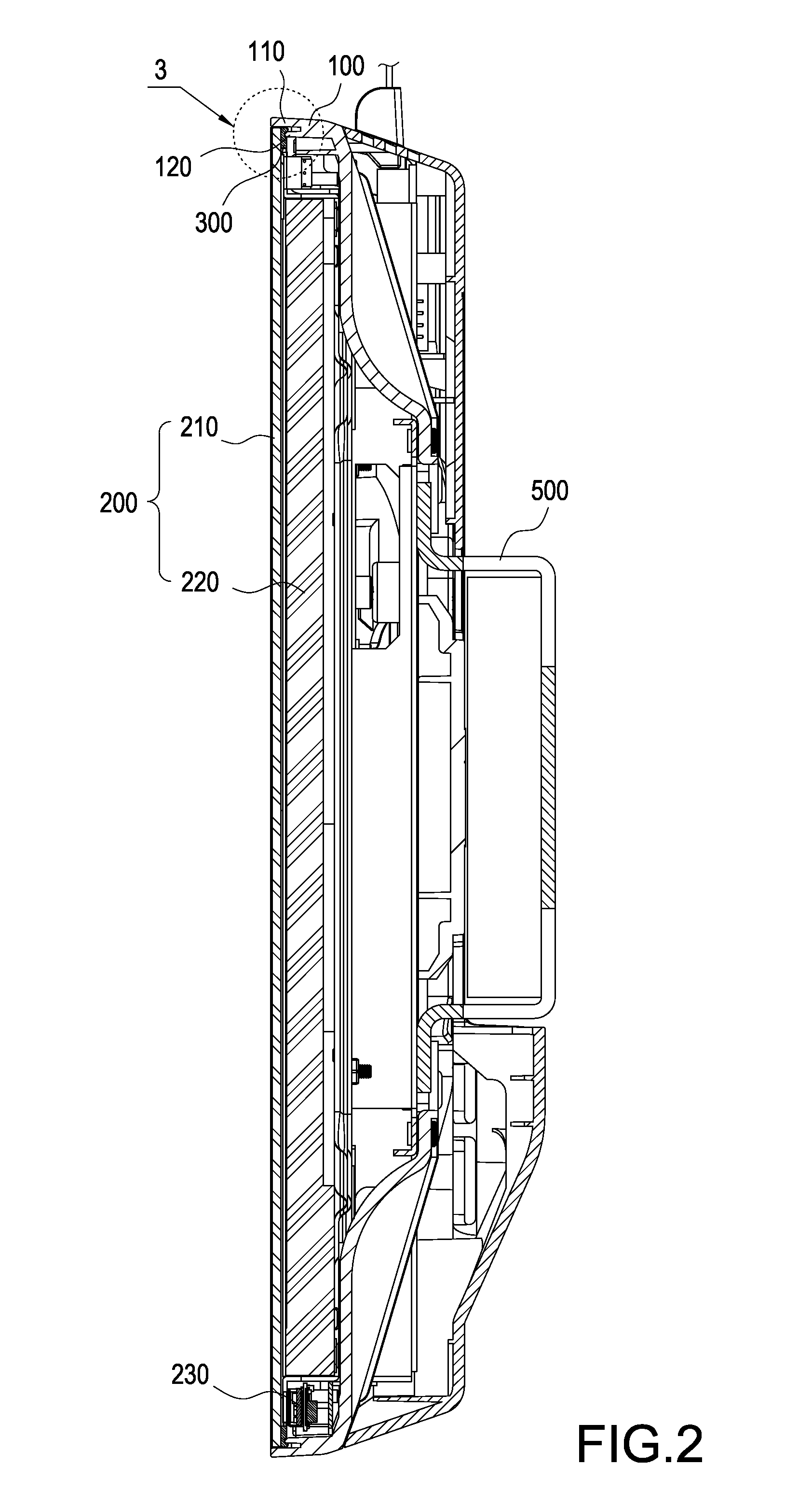 Waterproof structure for use in display device