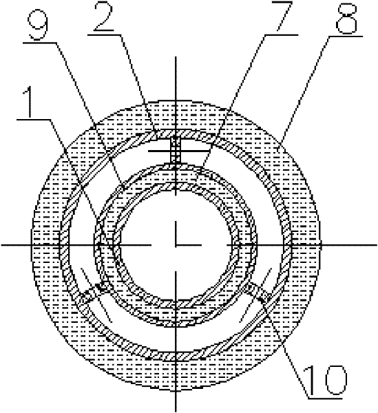 Heat-supply three-layer casing system based on countercurrent heat exchange principle