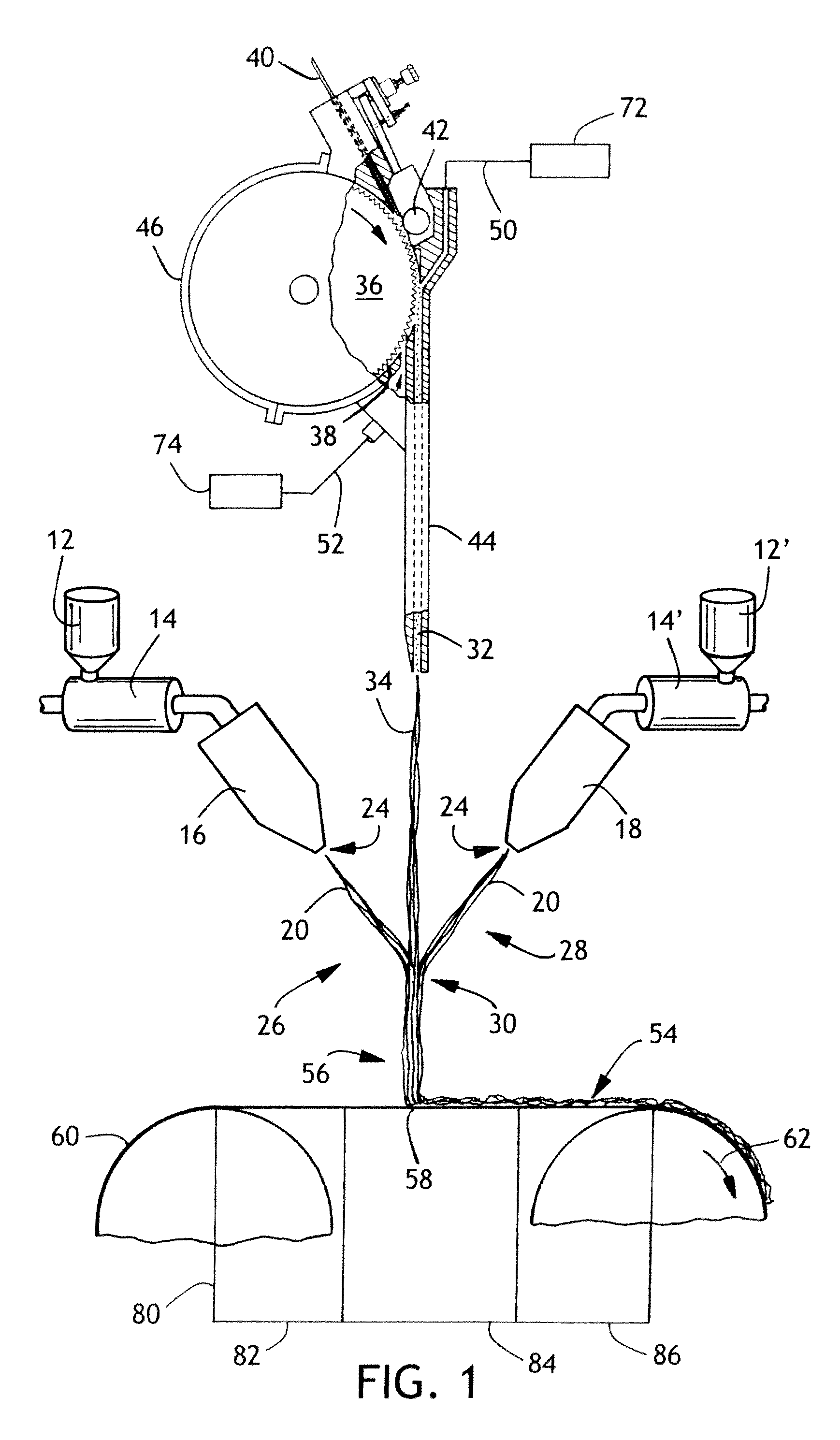 Fibrous nonwoven structure having improved physical characteristics and method of preparing