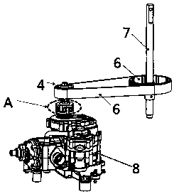 Synchronous belt transmission vibration reduction system of unmanned helicopter