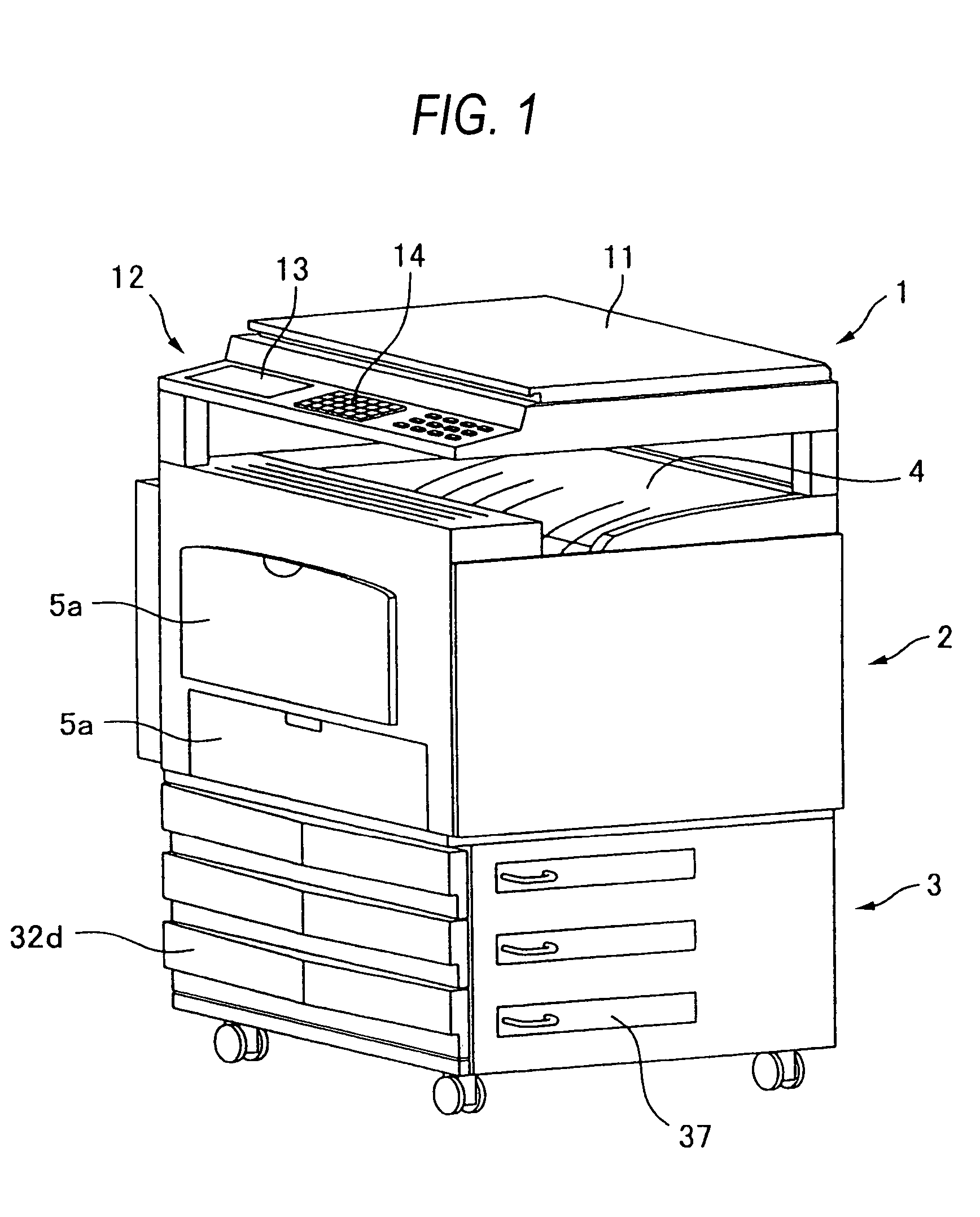 Image forming apparatus with wheelchair accessibility