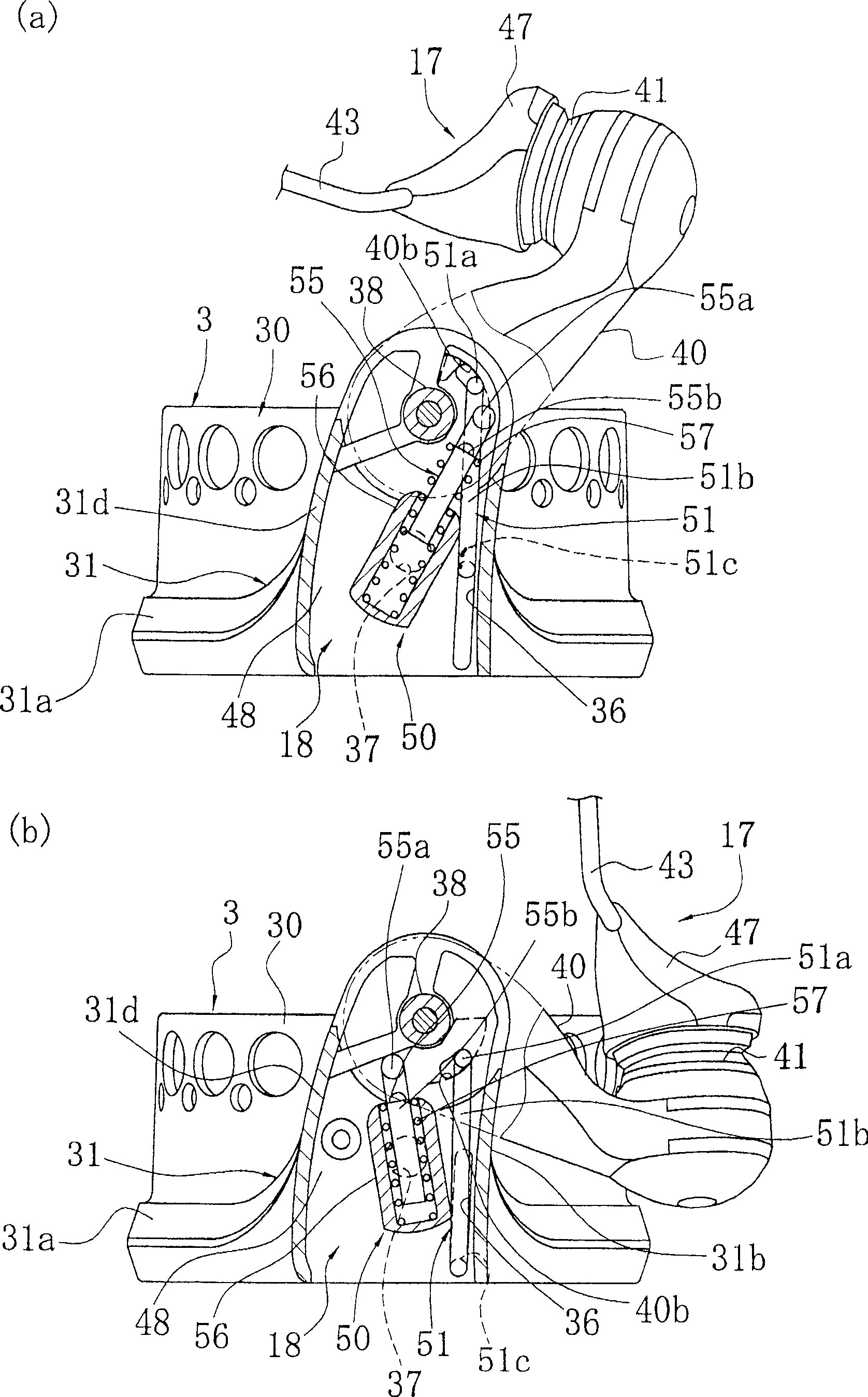 Rotor brake of rotating reel