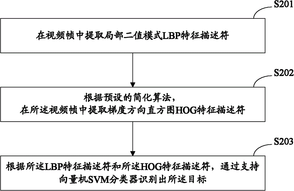 Target feature detection method and device