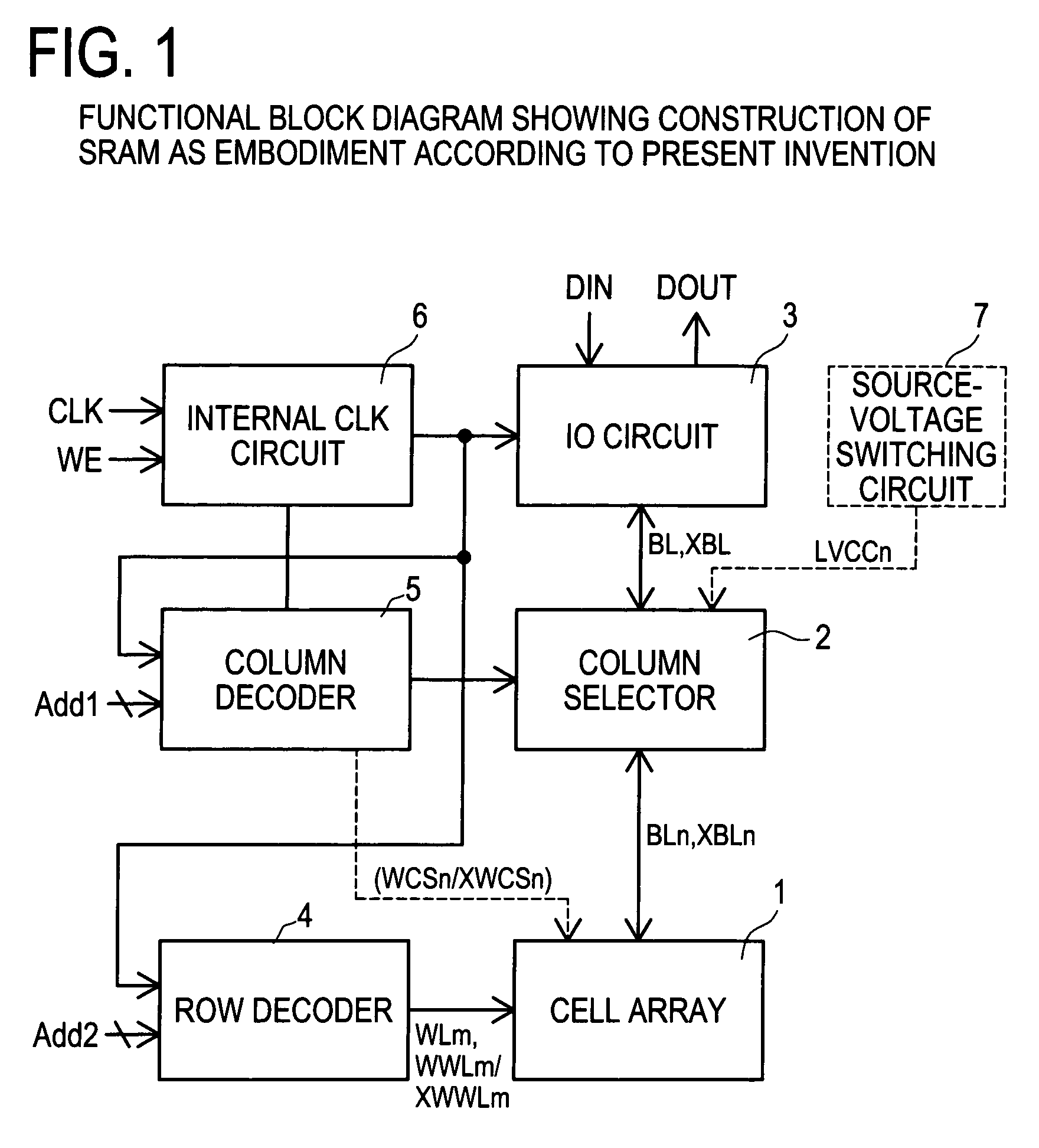 Semiconductor memory which enables reliable data writing with low supply voltage by improving the conductance via access transistors during write operation