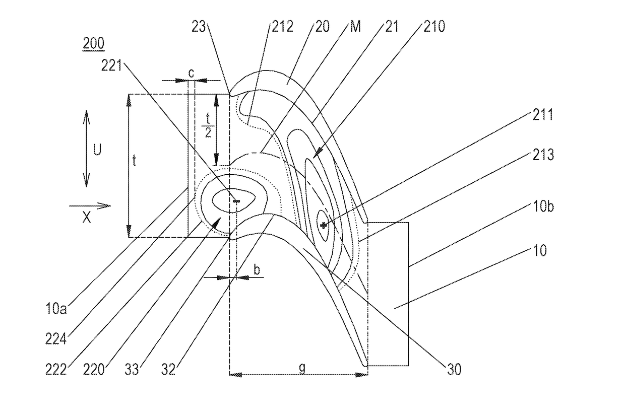 Endwall contouring for a turbomachine