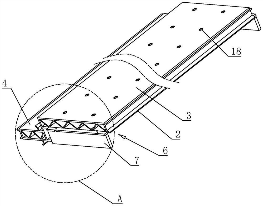 Structural separation seam applied to aluminum form and construction process thereof