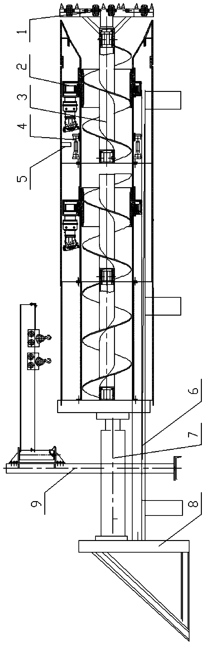 Top tunneling machine for long-distance tunneling and construction method thereof