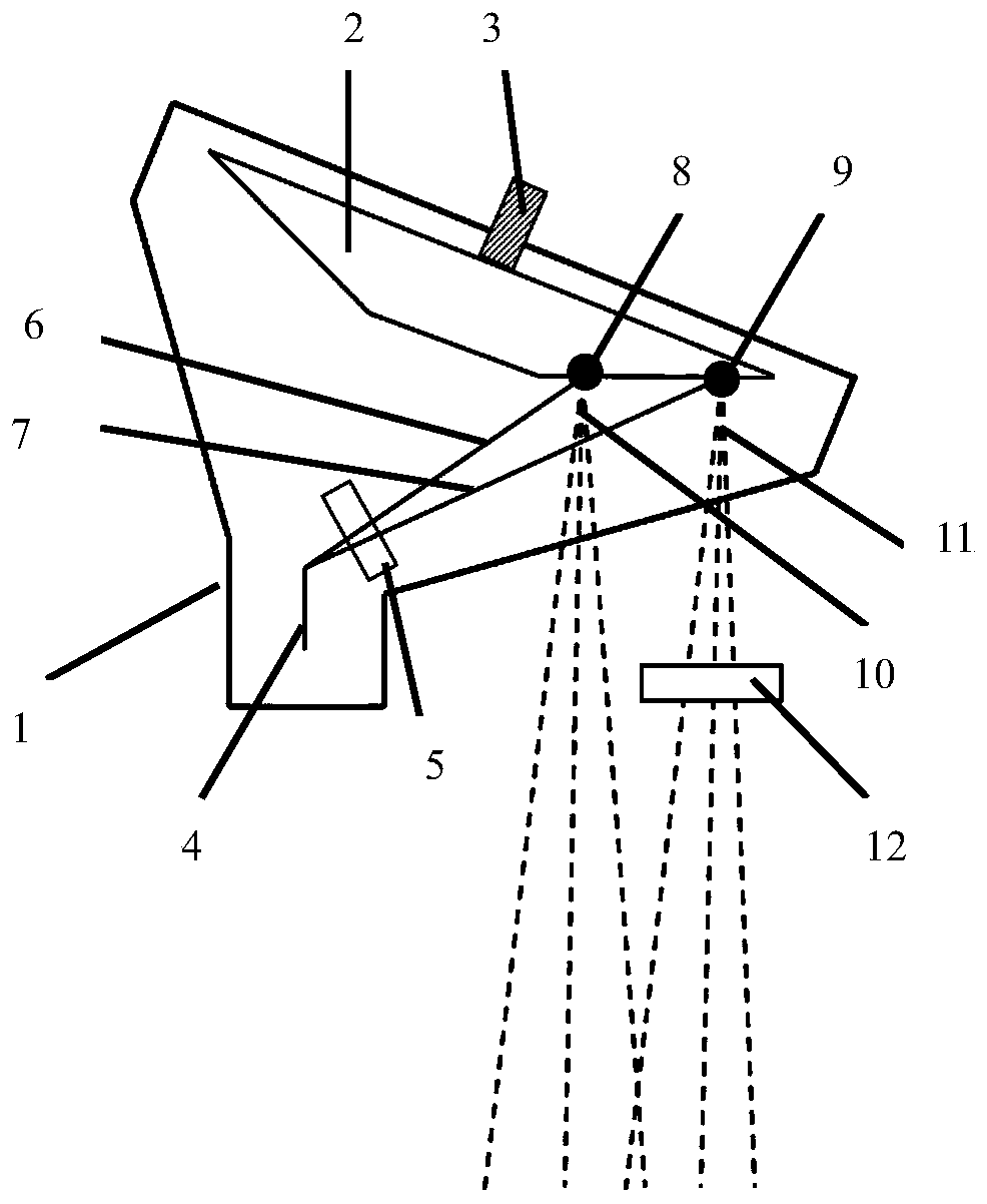 Equipment for realizing dual-energy CT by using flying focal spot mode and method thereof