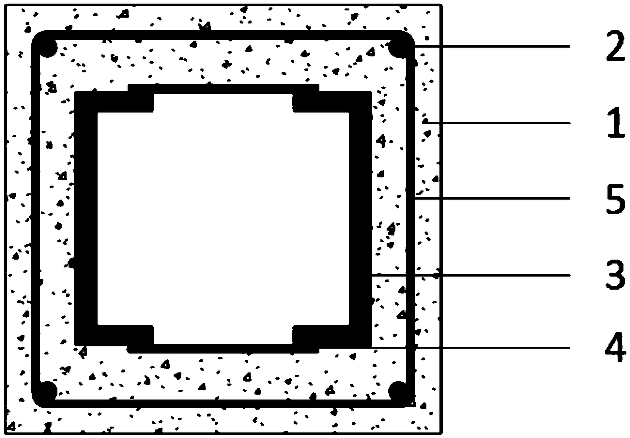 Partially-prefabricated hollow steel reinforced concrete hollow column and construction method thereof