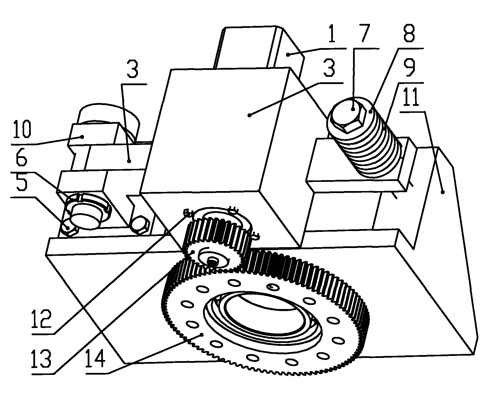 Lever bracket mechanism for reducing transmission backlash of gears