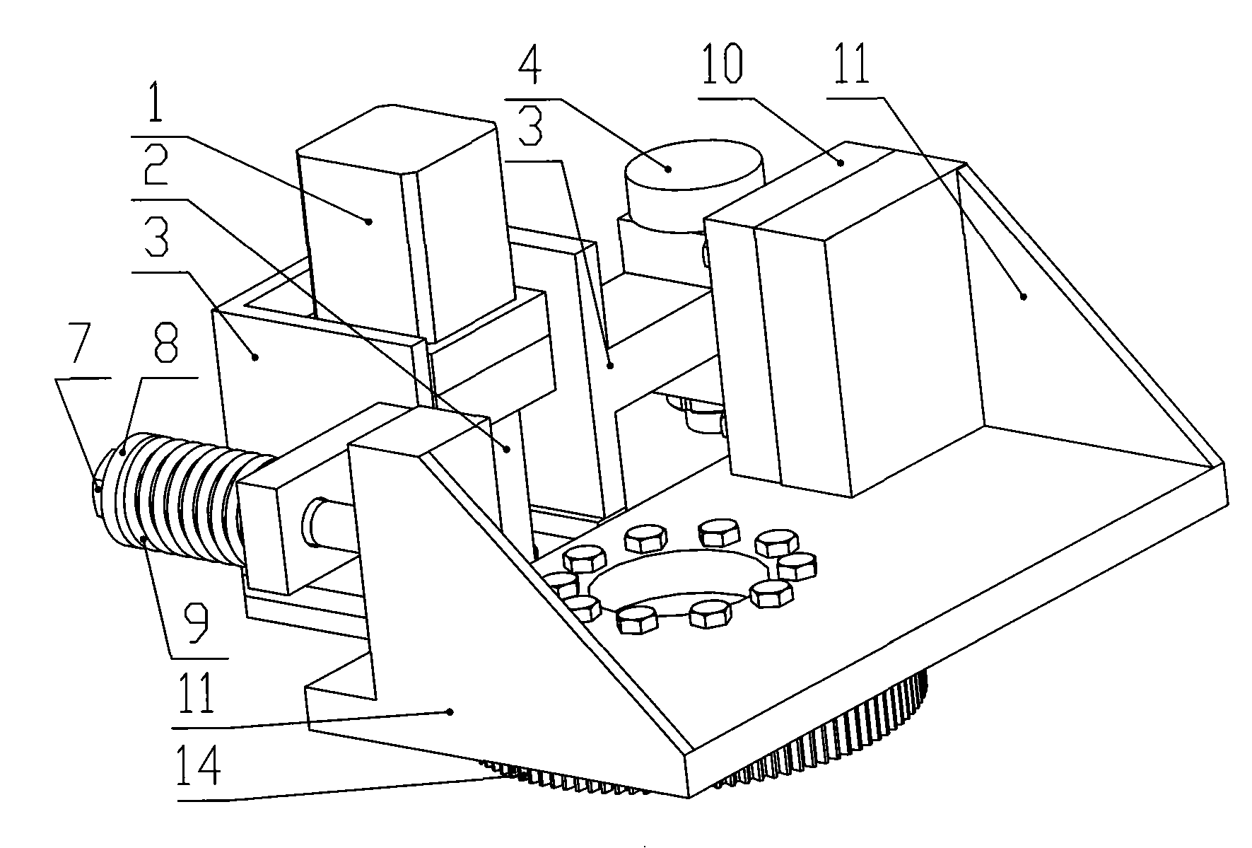 Lever bracket mechanism for reducing transmission backlash of gears