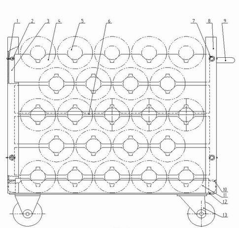 Transfer cart with crankshafts