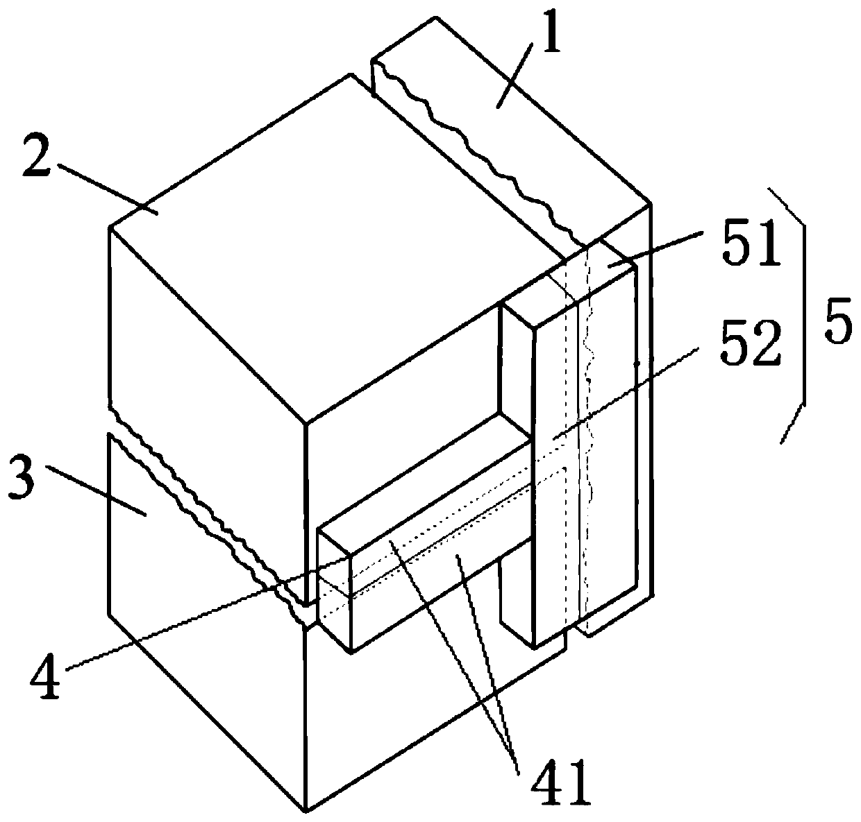 Manufacturing method of rock cross fracture simulation model