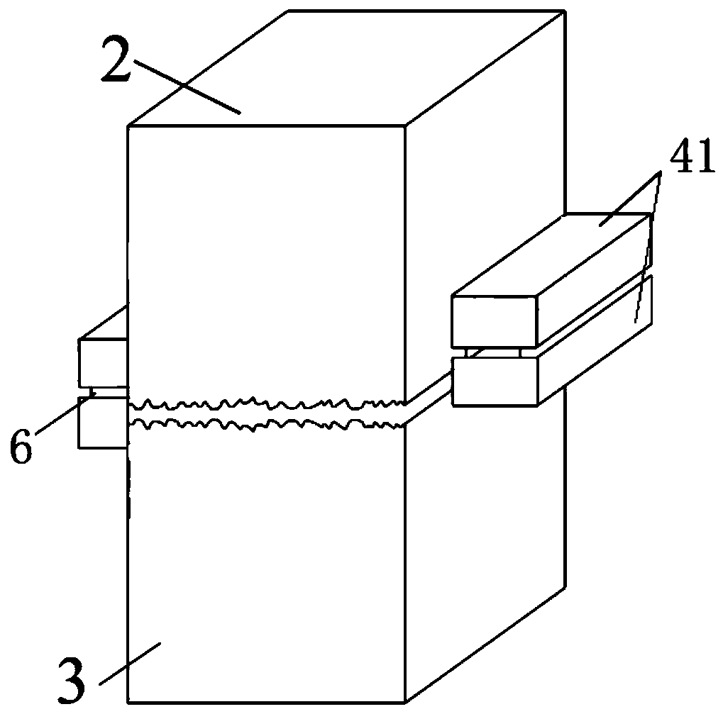 Manufacturing method of rock cross fracture simulation model