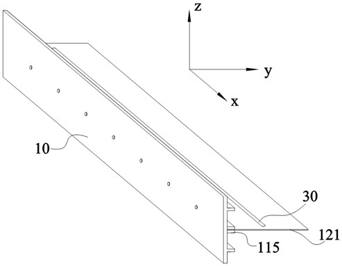 Partition perforated square tube space sound absorber