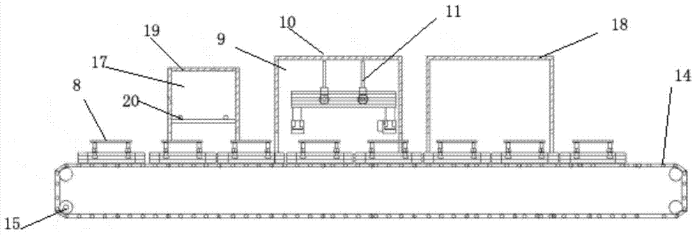 Automobile hub dust removal, spraying and drying device