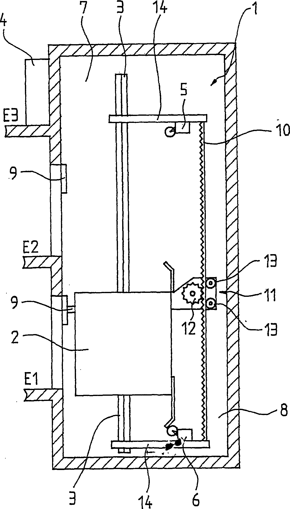 Device for producing elevator shaft information