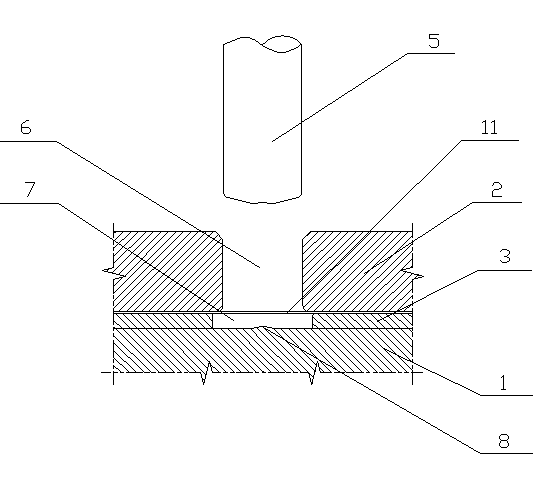 Stamping tool of plate-shell type evaporator plate bundle element