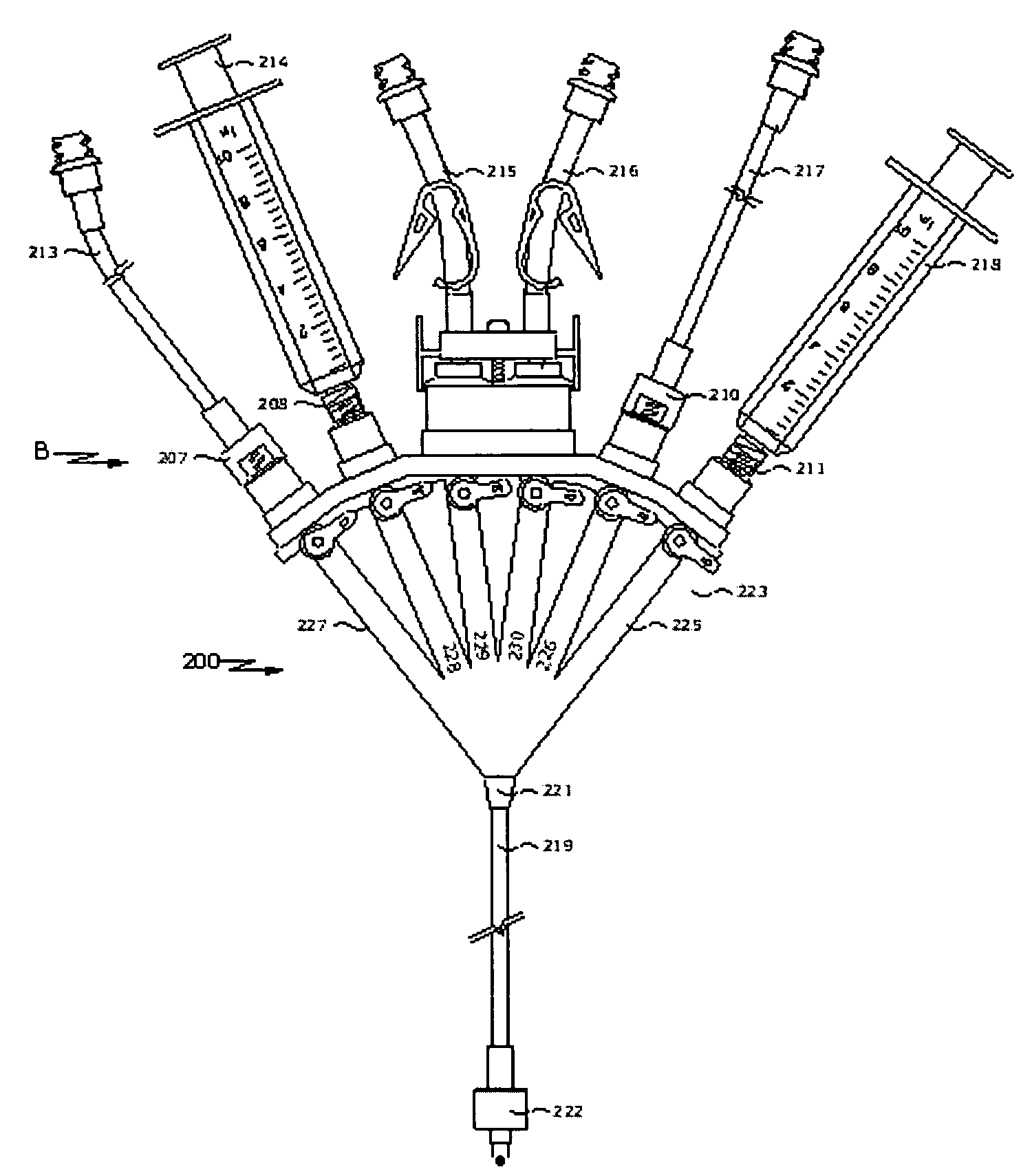 Manifold hub for patient fluid administration