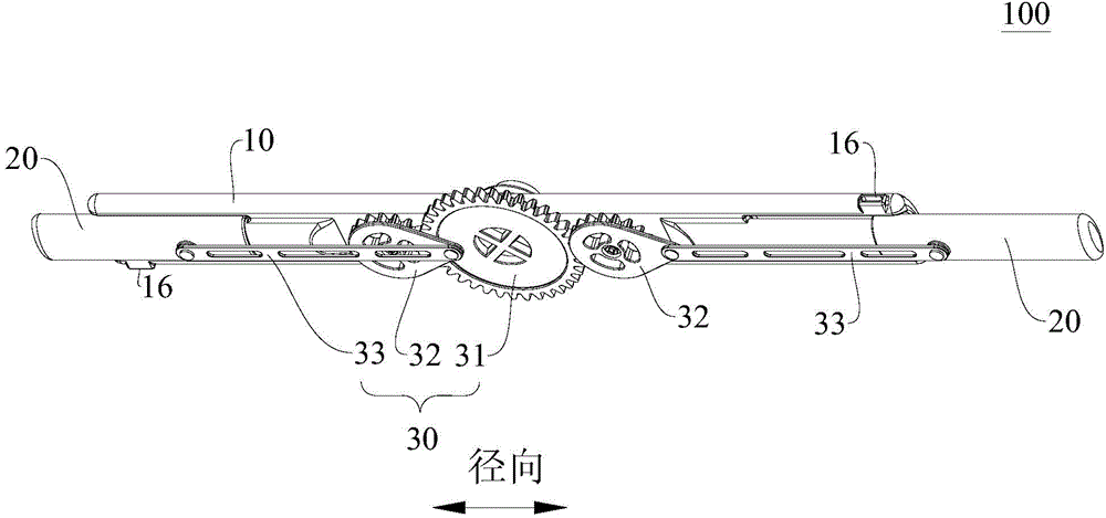 Gushing arm component and dish washing machine provided with same