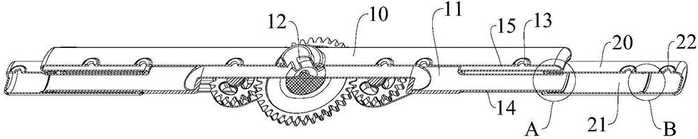 Gushing arm component and dish washing machine provided with same