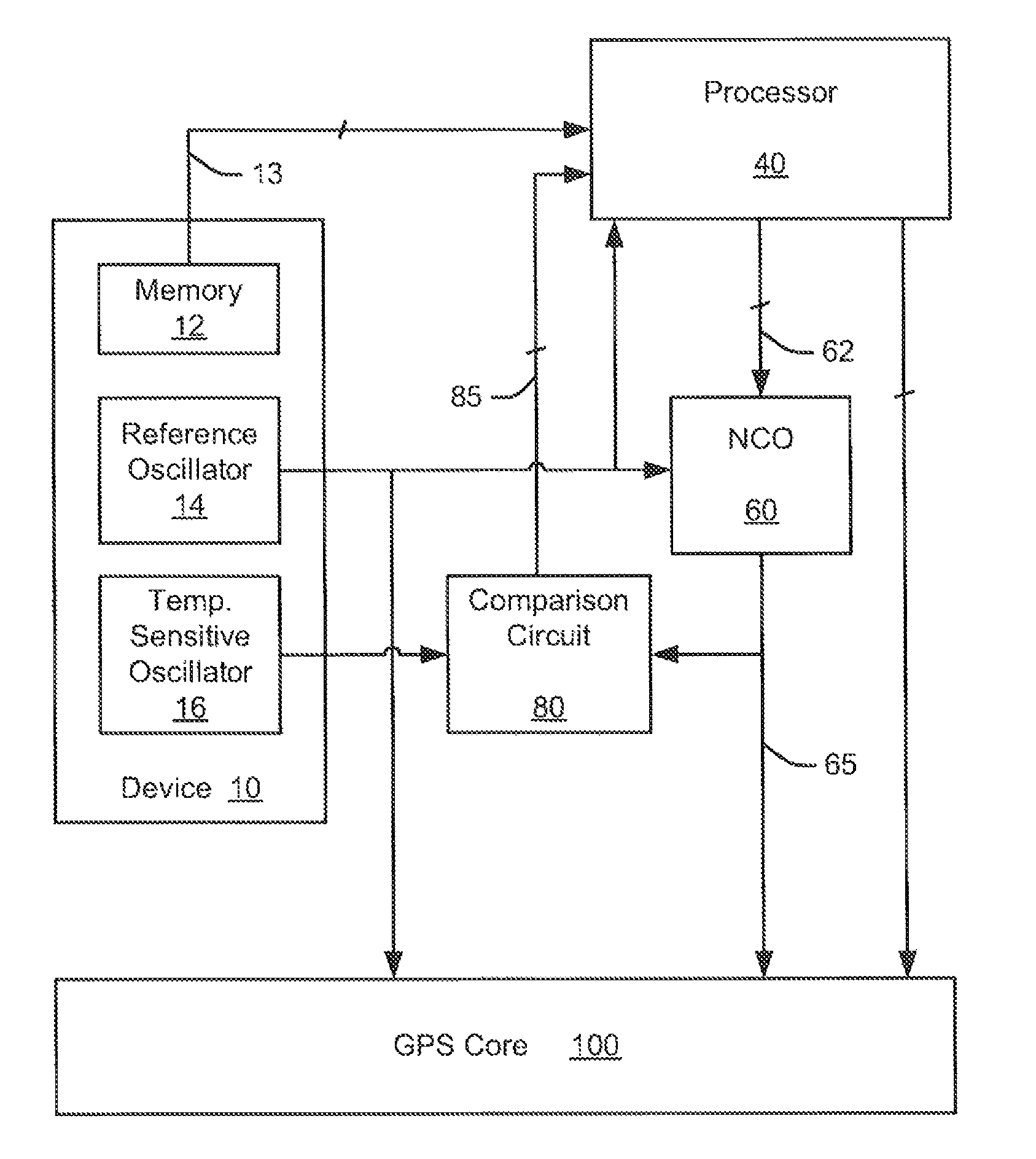 Crystal reference clock and radio localization receiver