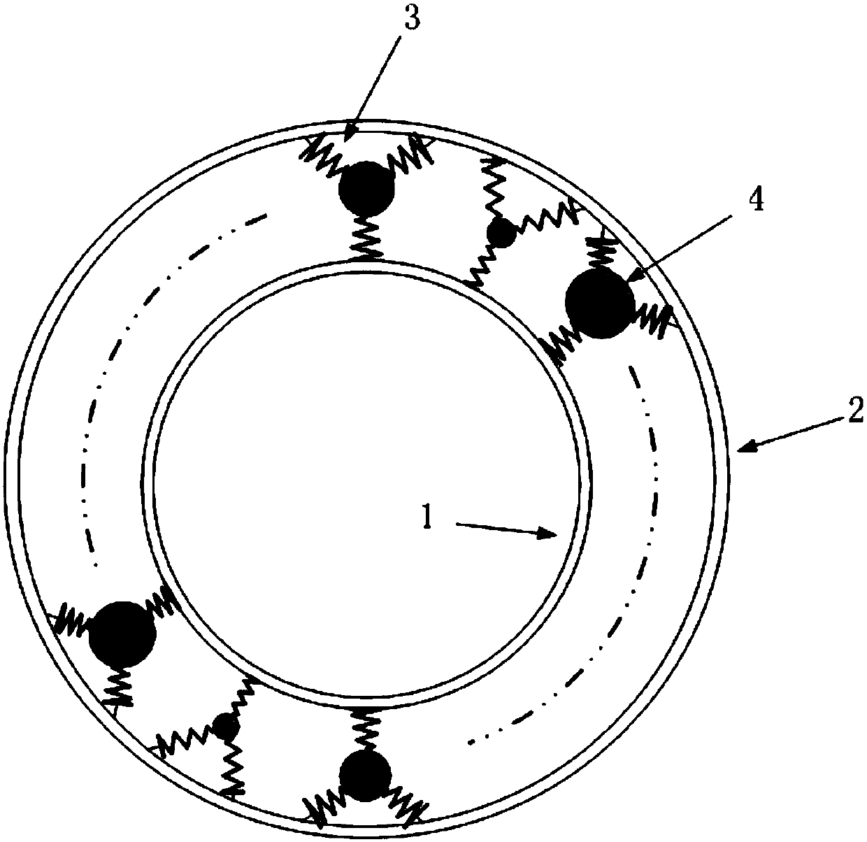 Self-adaptive torsional vibration damper and diesel engine