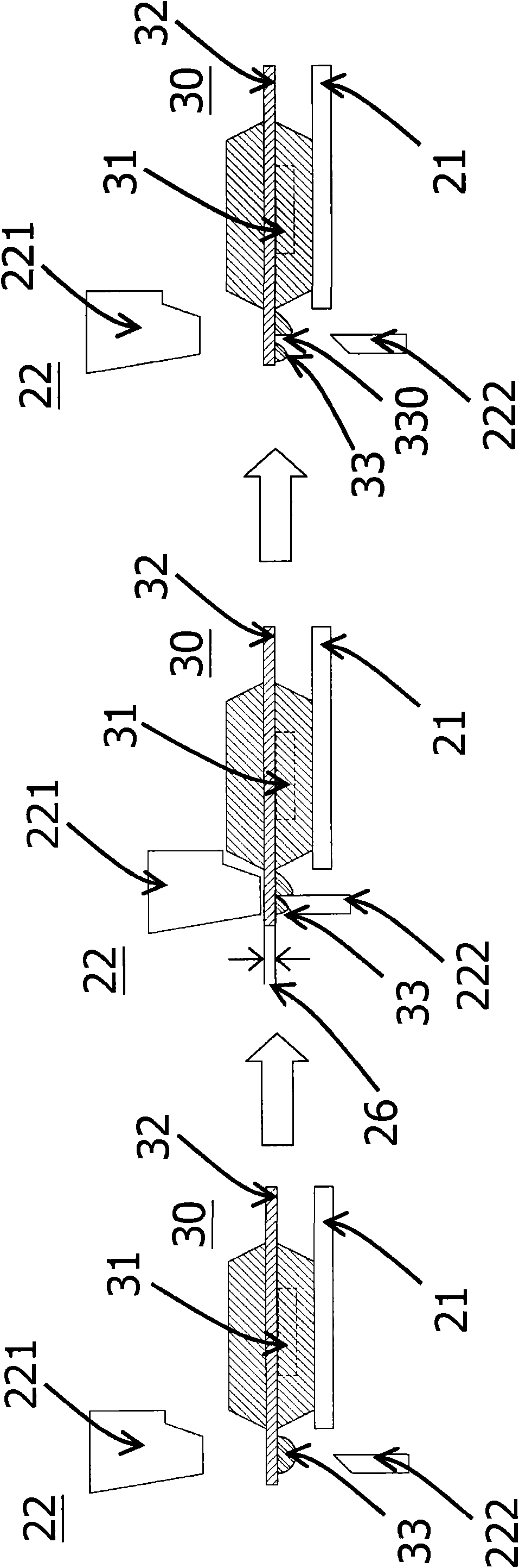 Overflow glue removing mechanism and method thereof