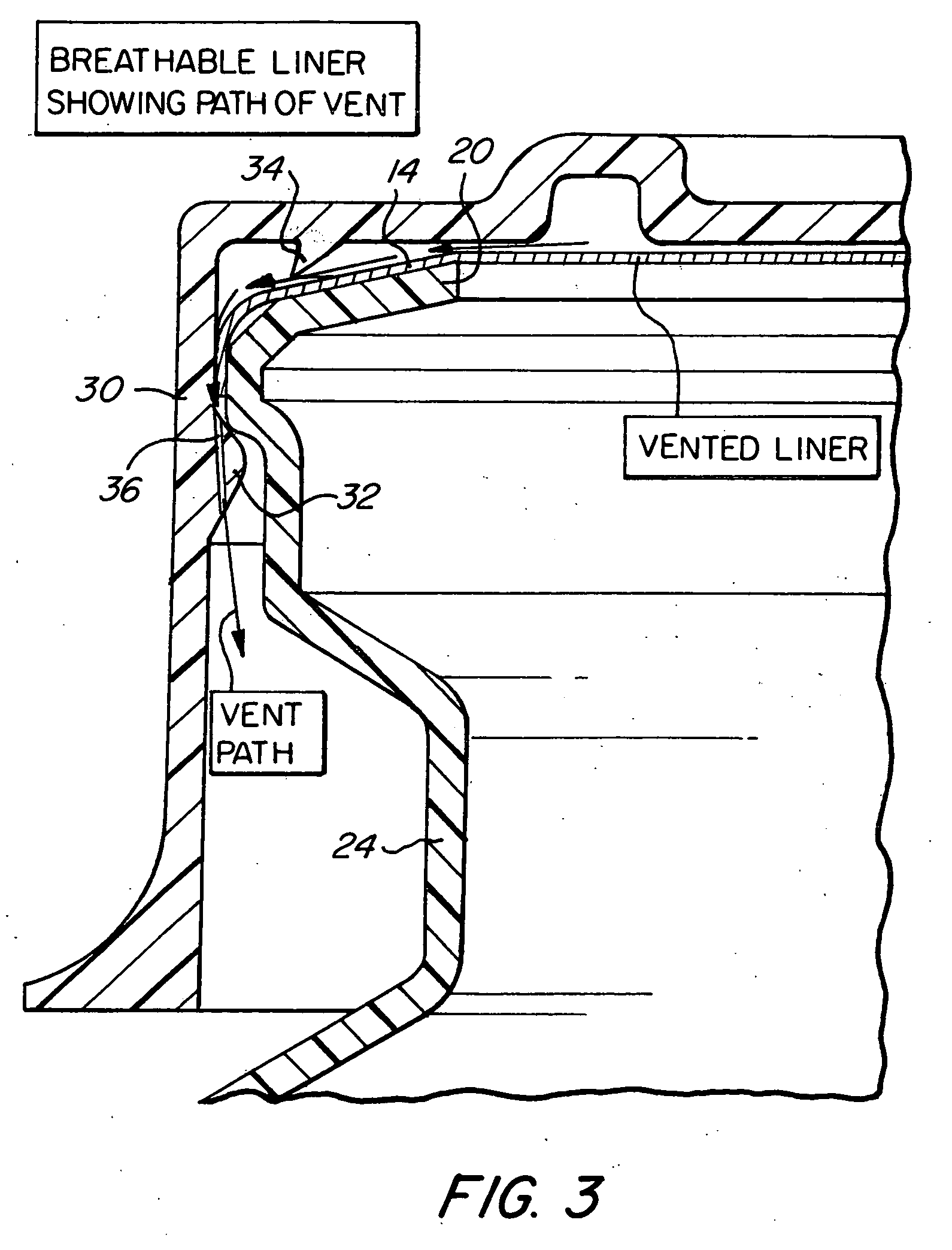 Container with venting closure assembly