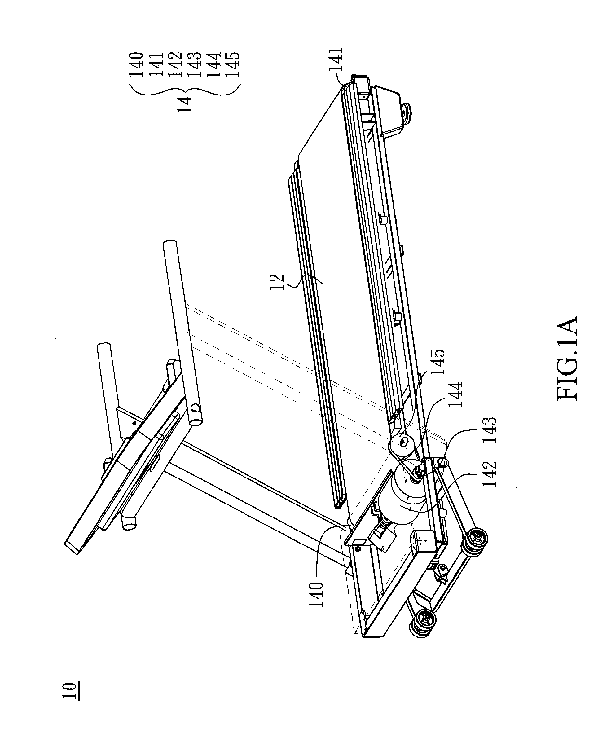 Flattened treadmill