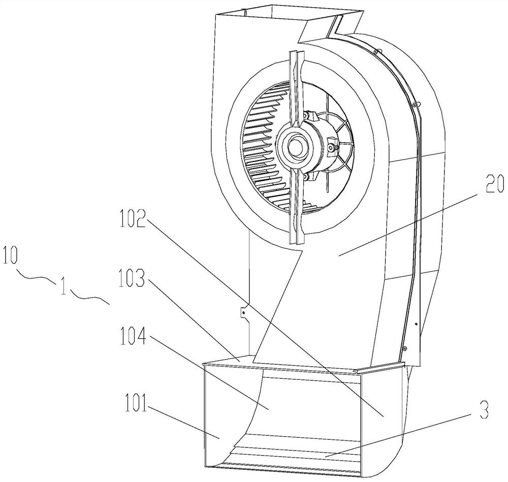 Flow guide component and air conditioner with same