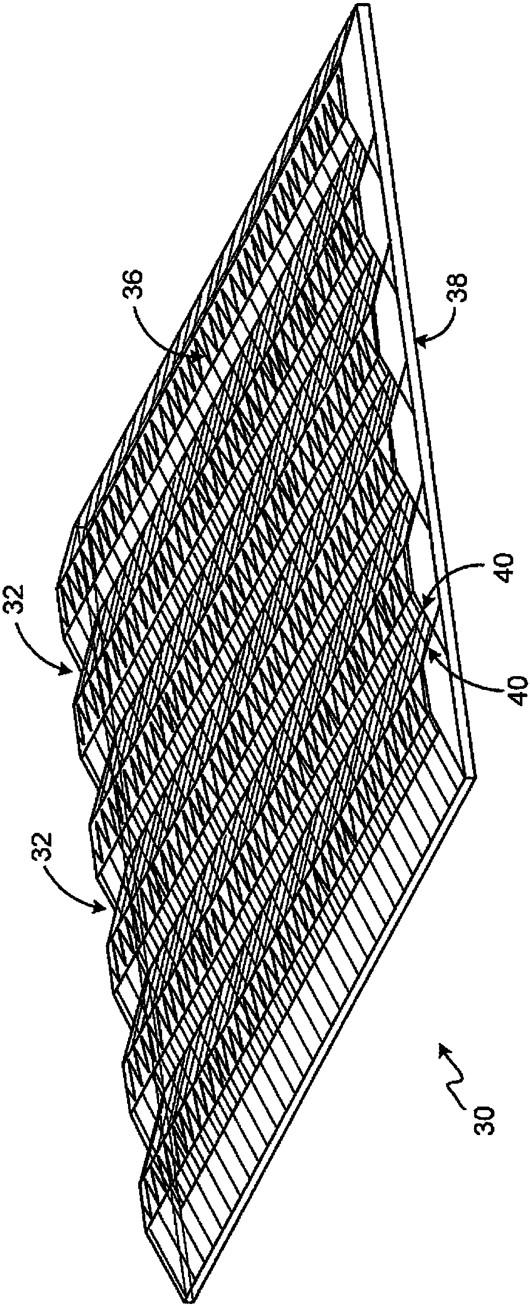 Three-dimensional channeled fabric structure for garments and/or footwear