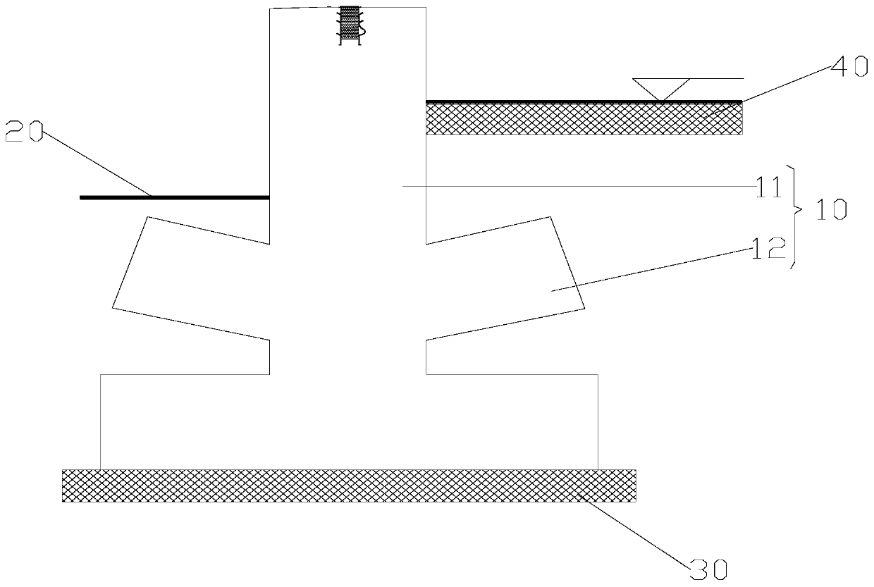 Gas film base structure applied to plateau frozen earth and construction method of gas film base structure