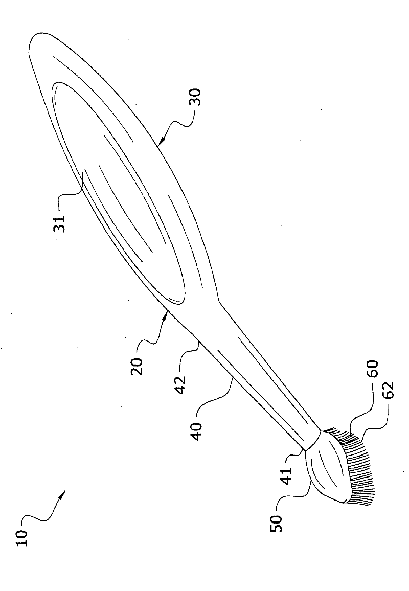 Ergonomic cosmetic brush