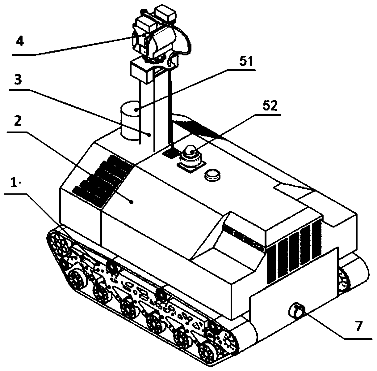 Movable fire-fighting robot for transformer substation