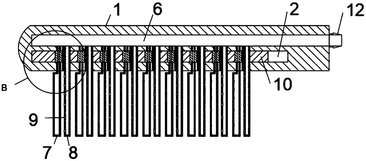 A comb capable of quickly drying hair and a method of using the same