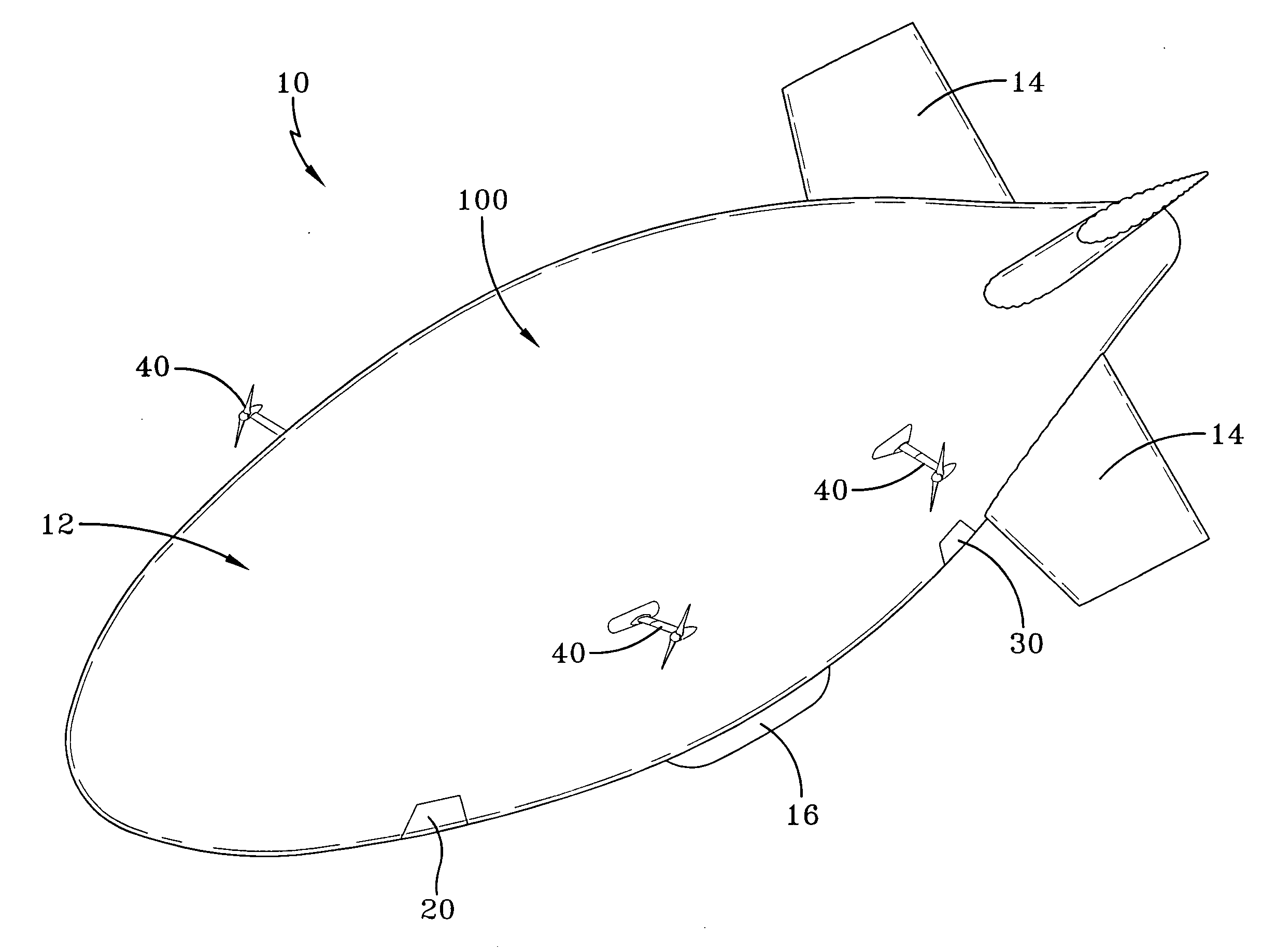 Piezoelectric and pyroelectric power-generating laminate for an airship envelope