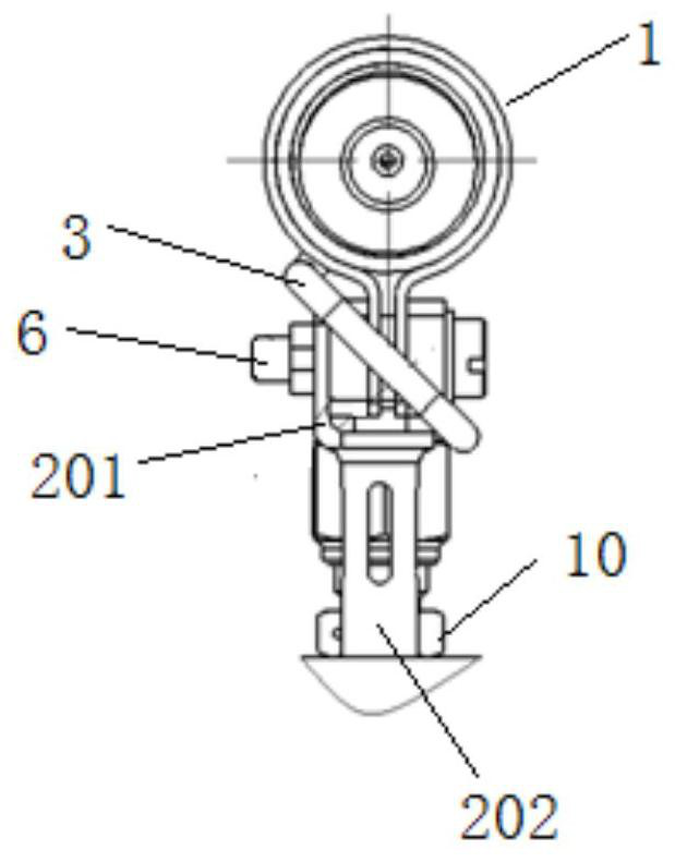 A thermal protection installation structure of a pressure sensor in a narrow space